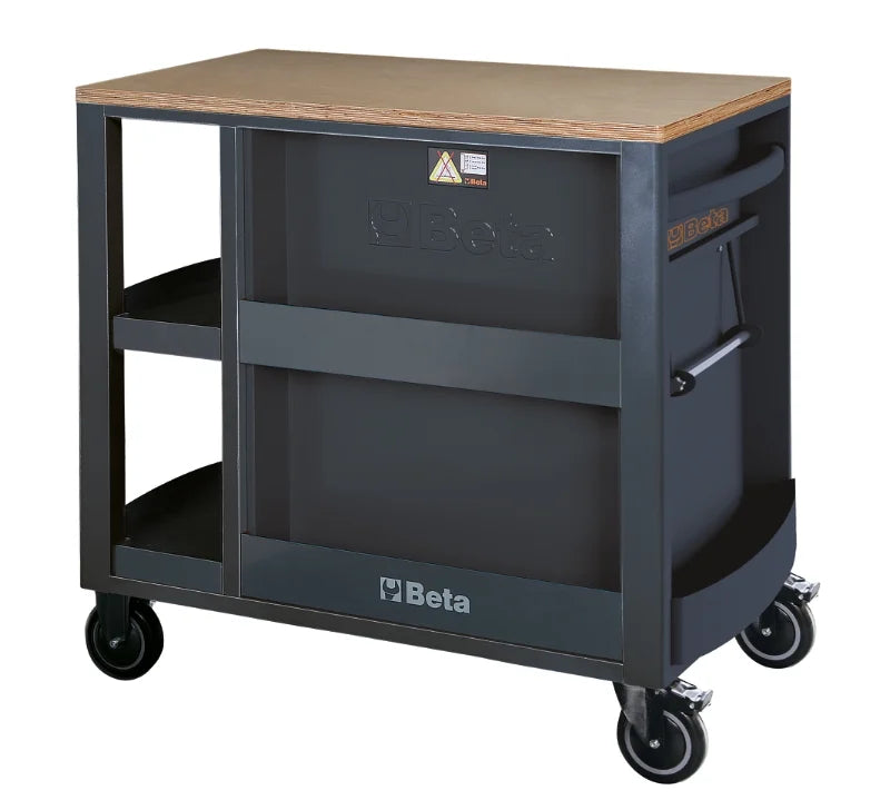 Mobile Roller Cab 7 Drawers Side Shelves 1100kg Capacity - Beta Tools RSC24L/7-O