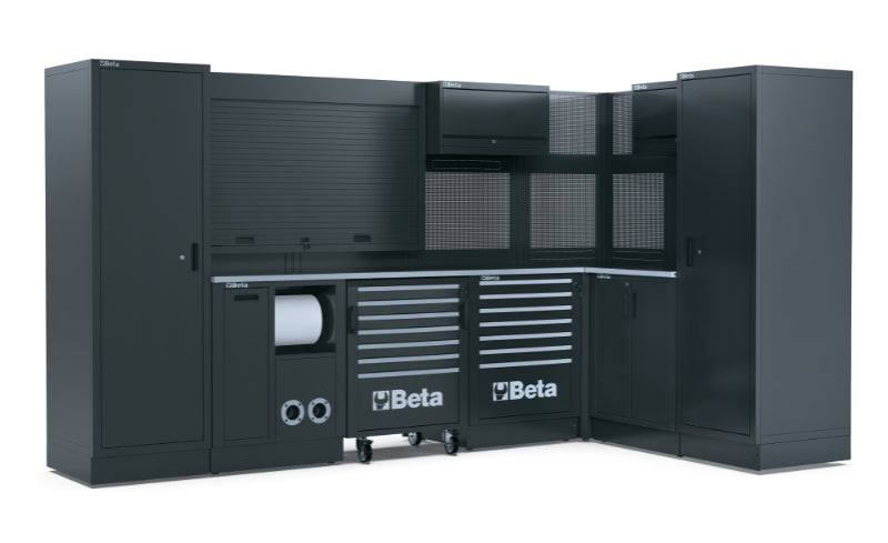 WORKSHOP COMBINATION BETA RSC50 L 2240mm 750mm WORKTOPS DRAWERS ROLLER CAB CORNER TOOL PANELS