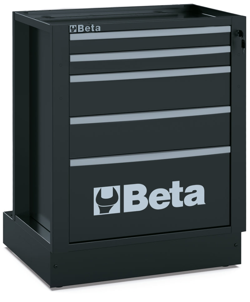 Fixed Module with 5 Drawers for RSC50, 588x367mm, Central Lock, Adjustable Feet - BetaRSC50 RSC50 M5