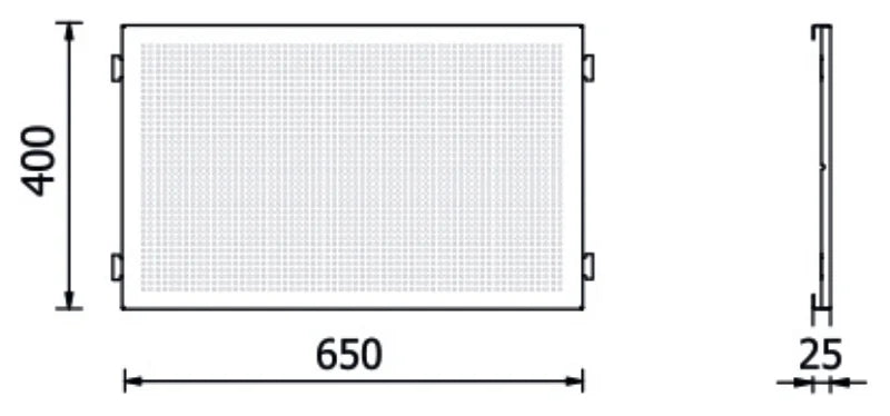 Upper Perforated Tool Panel for RSC50, 650x400x25mm - BetaRSC50 RSC50 PFS