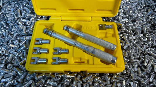 Excel Spoke Torque Wrench Set - Spline Interchangeable Heads (Adjustable Torque)