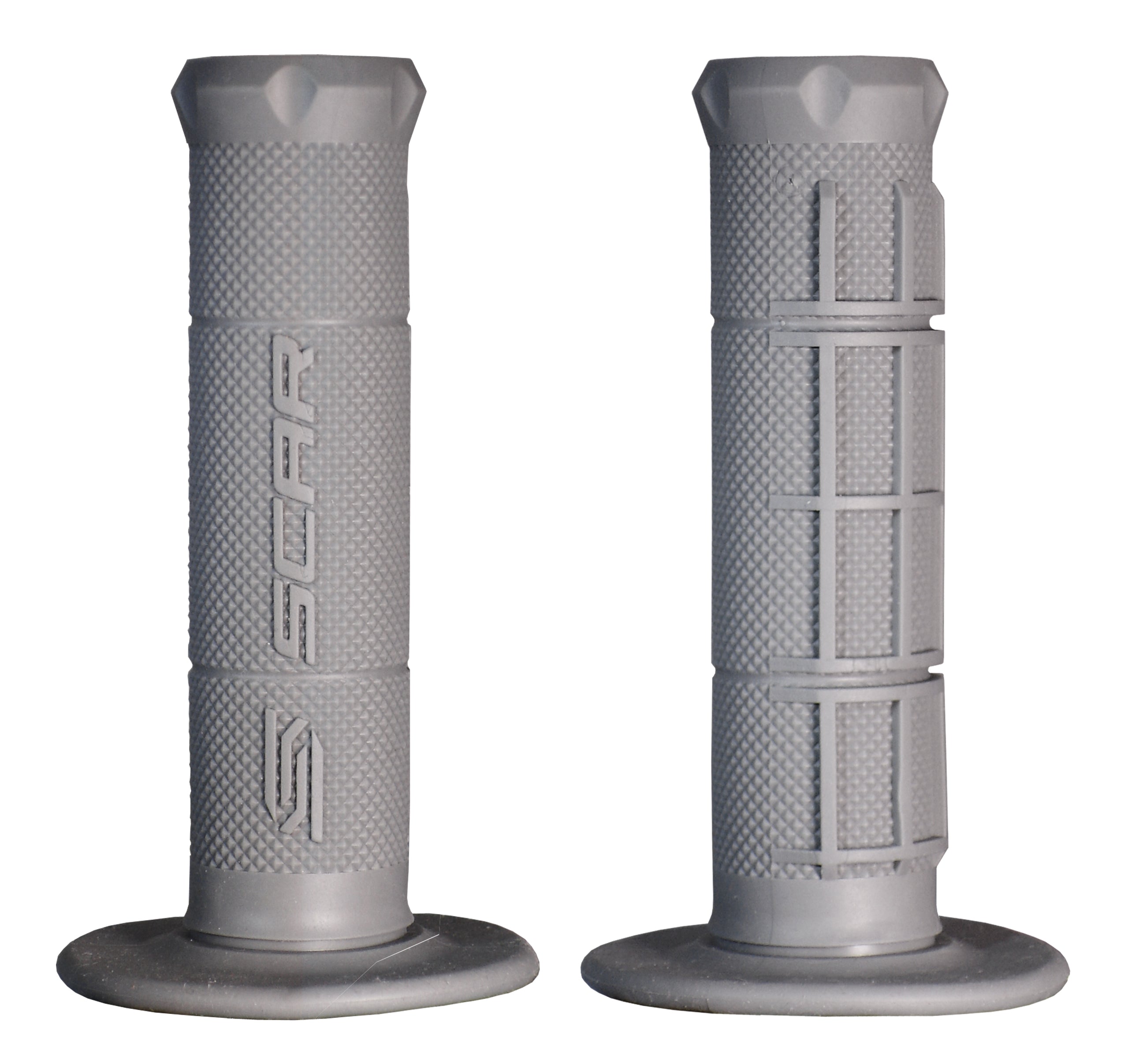 SINGLE DENSITY MX GRIPS GREY SOFT COMPOUND DIAMOND HALF WAFFLE SCAR GOSG