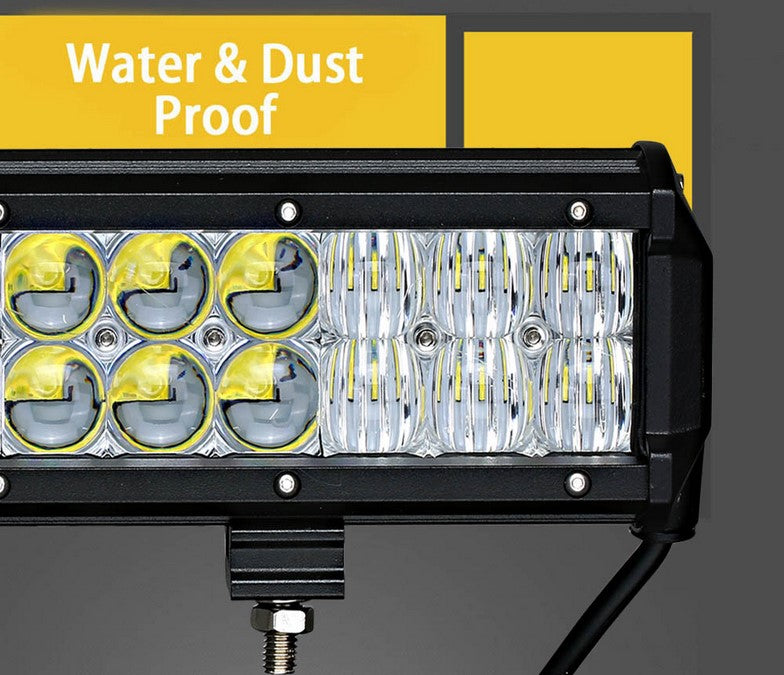 300mm 12 LED SPOT LIGHT BAR 24 LED 72W 12V + WIRING KIT INCLUDED