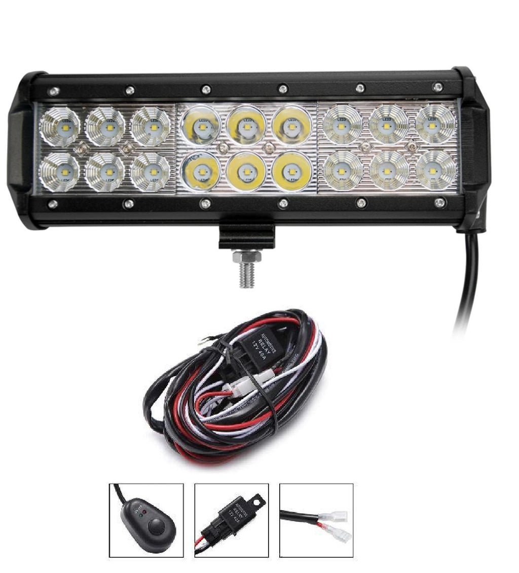 226mm 9 LED SPOT LIGHT BAR 18 LED 54W + WIRING KIT INCLUDED