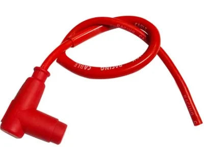 RACING CABLE WITH 90 RUBBER CAP RED HT CABLE 49.5cm LONG