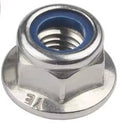M8 STAINLESS STEEL 304 HEX FLANGE NYLON INSERT LOCK NUT SELF-LOCKING DIN6926 PACK-10