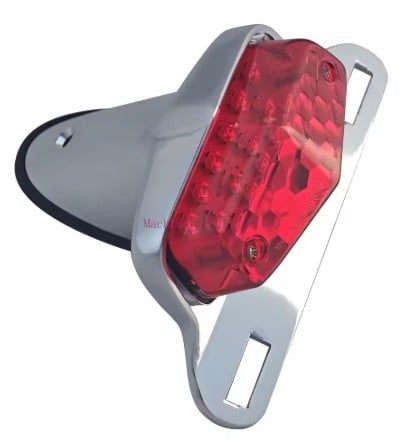 LED TAILLIGHT BRAKE LAMP TRIUMPH BONNEVILLE HARLEY HONDA YAMAHA SUZUKI LUCAS STYLE SILVER