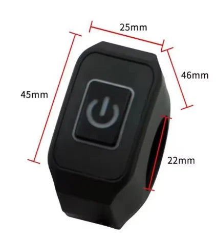SWITCH WITH LED RED DISPLAY WATERPROOF HEADLIGHT HORN ON OFF LAMP