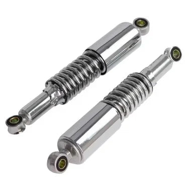 REAR TWIN SHOCK ABSORBERS 340mm CHROME 125–200CC YAMAHA YBR125