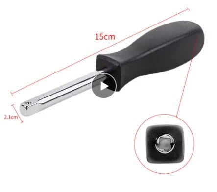 1/4 SOCKET DRIVER SCREWDRIVER HANDLE WITH TOP INTERNAL 1/4 FEMALE END