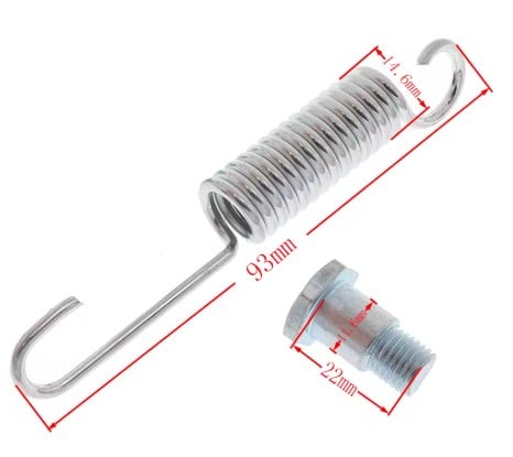 100mm KICK STAND RETURN SPRING + PIVET BOLT CRF50 TTR LIFAN YX SSR DIRT PIT BIKE