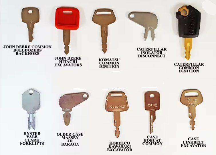 EQUIPMENT IGNITION KEY SET 23pcs FOR CAT KOMATSU JOHN DEERE CASE JCB EXCAVATORS DOZERS FORKLIFTS