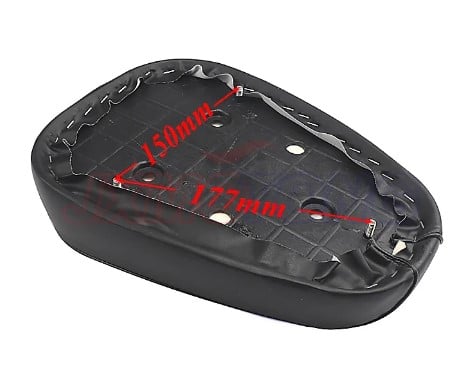 PASSENGER BACKREST CUSHION PAD HARLEY HONDA SUZUKI SYNTHETIC LEATHER MOTORCYCLE SEAT