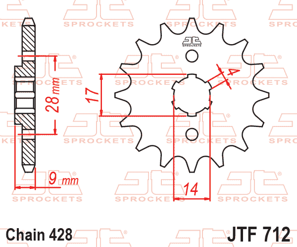 FRONT SPROCKET APRILLIA, JT JTF712.13