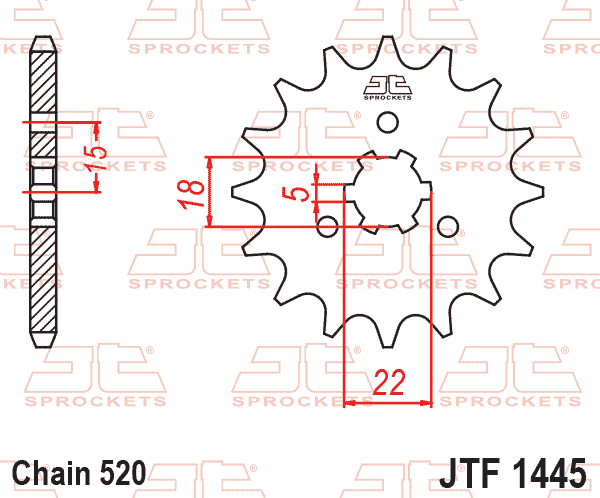 FRONT SPROCKET JTF1445.11 JT