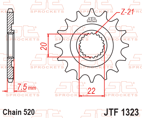 FRONT SPROCKET JTF1323.12 JT