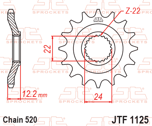 FRONT SPROCKET JTF1125.15