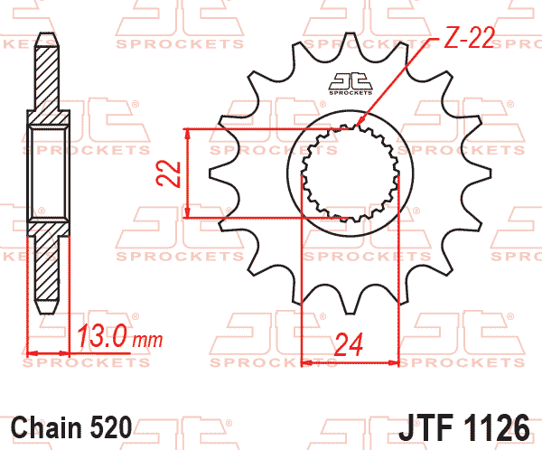 FRONT SPROCKET JTF1126.16T