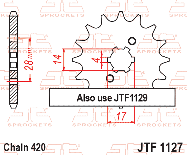 FRONT SPROCKET JTF1127.12