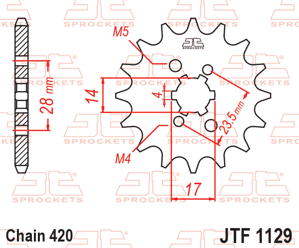 FRONT SPROCKET JTF1129.14
