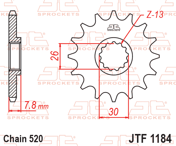 FRONT SPROCKET JTF1184.18