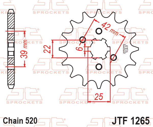FRONT SPROCKET JTF1265.13 520