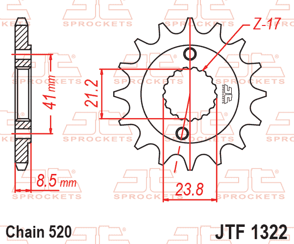 FRONT SPROCKET JTF1322.15 520