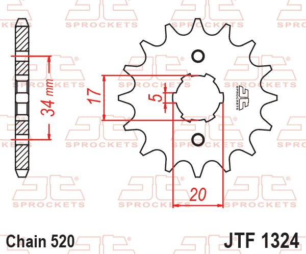 FRONT SPROCKET JTF1324.11 520