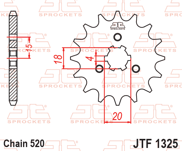 FRONT SPROCKET JTF1325.11 520