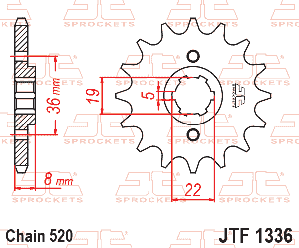 FRONT SPROCKET JTF1336.14 520