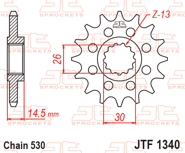 FRONT SPROCKET HONDA CB1100, JTF1340.18