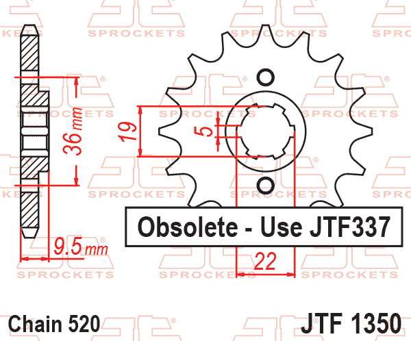 FRONT SPROCKET JTF1350.13JT