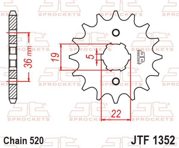 FRONT SPROCKET JTF1352.12 JT