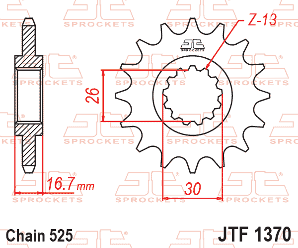 FRONT SPROCKET JTF1370.14 JT