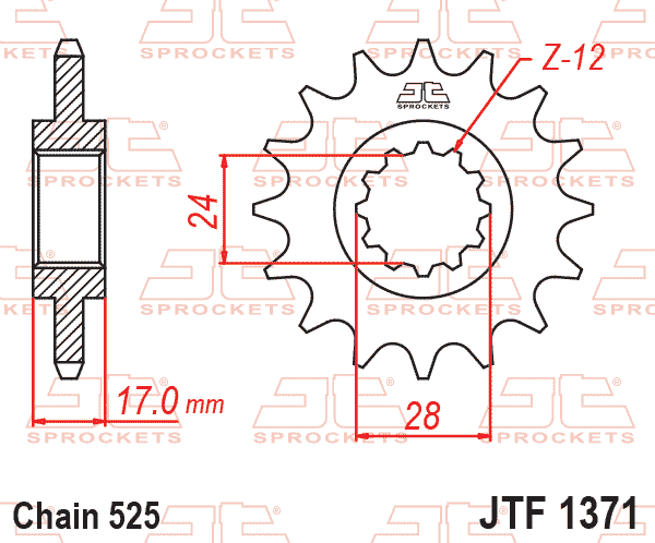 FRONT SPROCKET JTF1371.15 JT