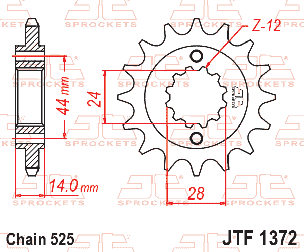 FRONT SPROCKET JTF1372.17 JT