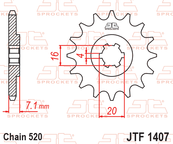 FRONT SPROCKET JTF1407.10 JT.