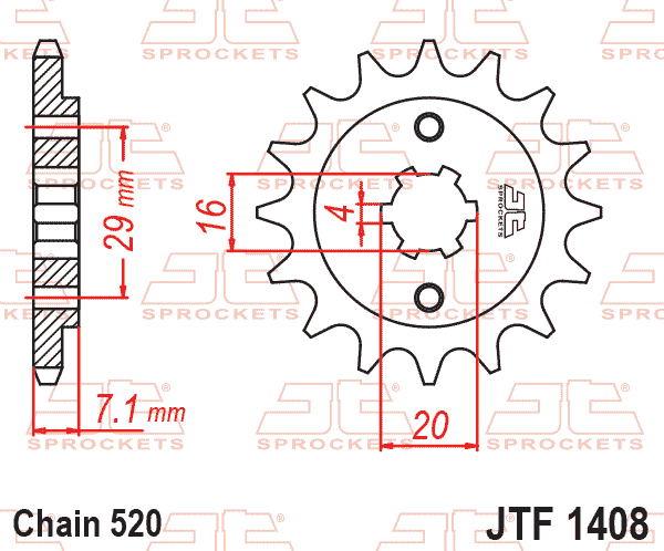 FRONT SPROCKET JTF1408.15 JT