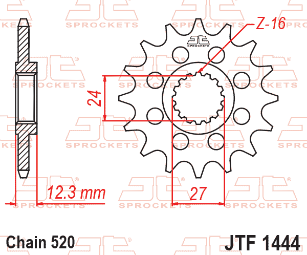 FRONT SPROCKET JTF1444.15 JT