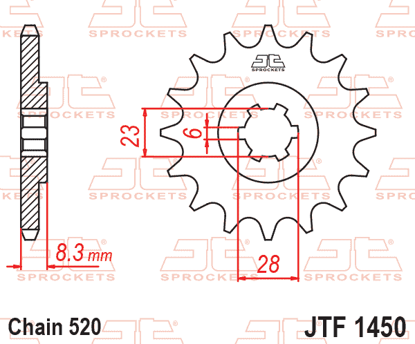 FRONT SPROCKET JTF1450.13 JT