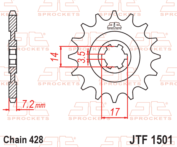 FRONT SPROCKET JTF1501.14 JT