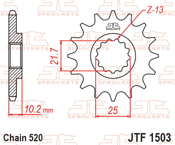 FRONT SPROCKET JTF1503.13 JT.