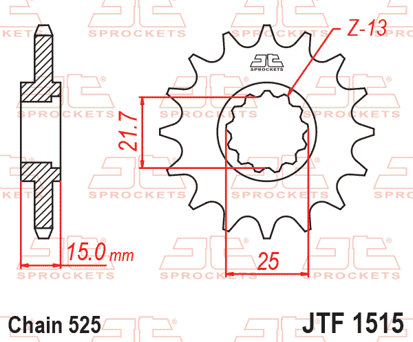 FRONT SPROCKET JTF1515.15 JT