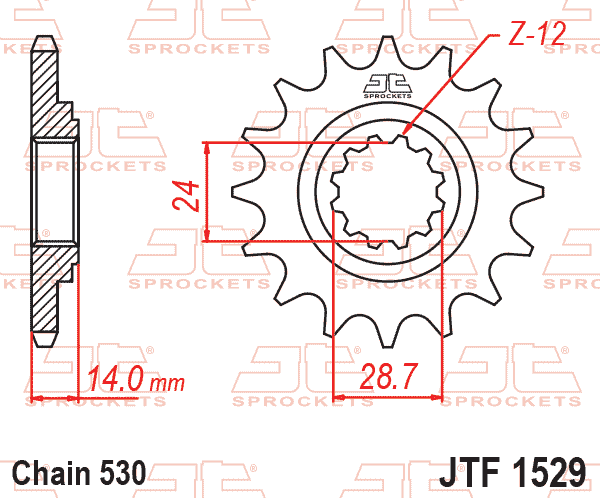FRONT SPROCKET JTF1529.17 JT