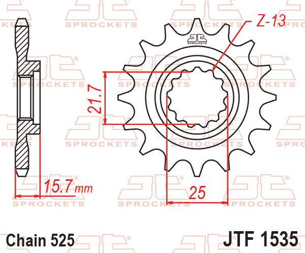 FRONT SPROCKET JTF1535.15 JT