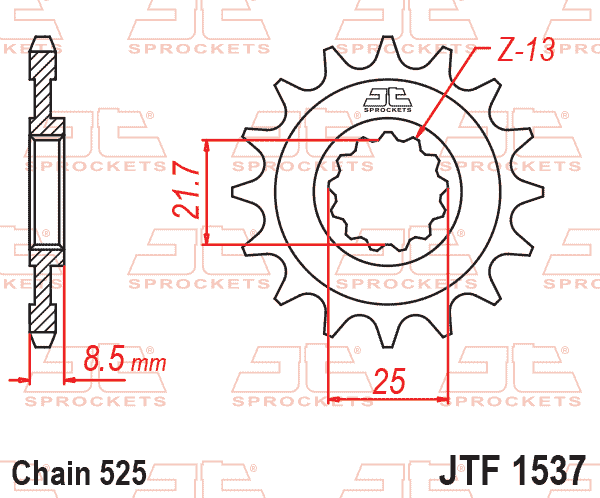 FRONT SPROCKET JTF1537.16 JT