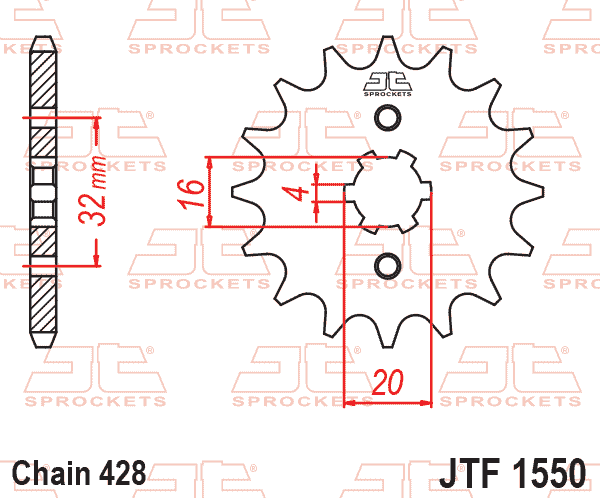 FRONT SPROCKET JTF1550.14 JT