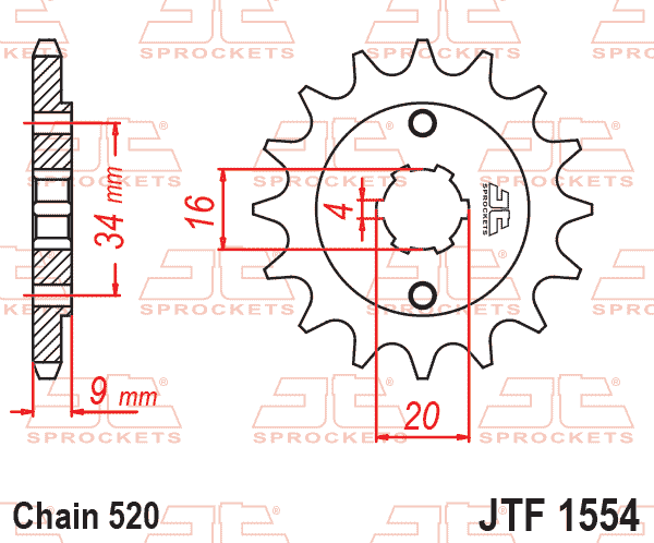 FRONT SPROCKET JTF1554.13 JT