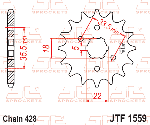 FRONT SPROCKET JTF1559.14 JT
