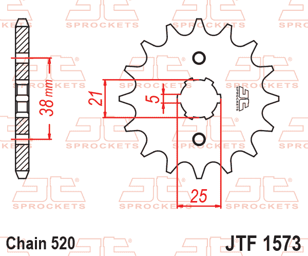 FRONT SPROCKET JTF1573.14 JT